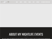 Tablet Screenshot of mynightlifeevents.com